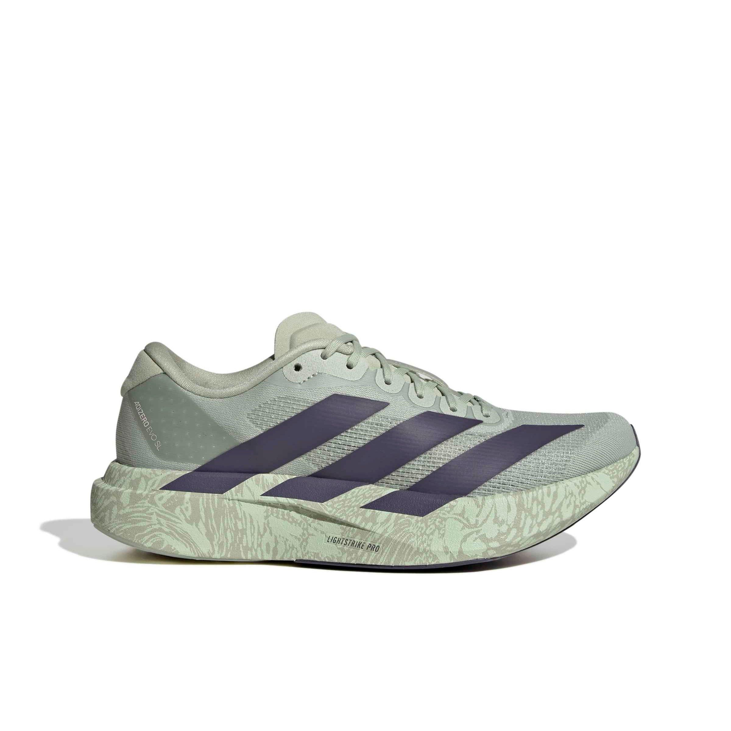 adidas Adizero EVO SL "Halo Green/Trace Purple/Sandy Pink" Women's Running Shoe - GREEN/PURPLE/PINK
